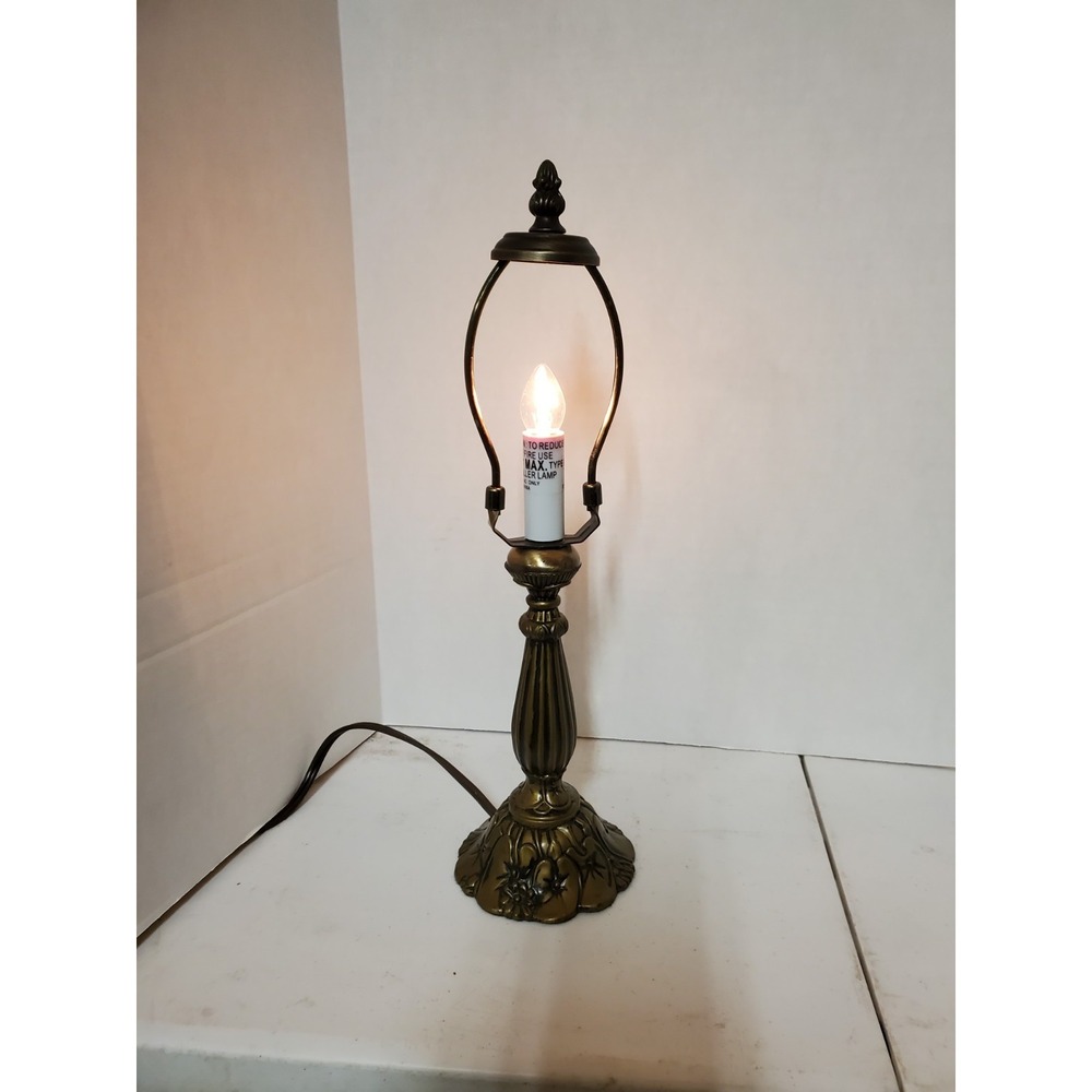 Lily style metal lamp base, art nouveau